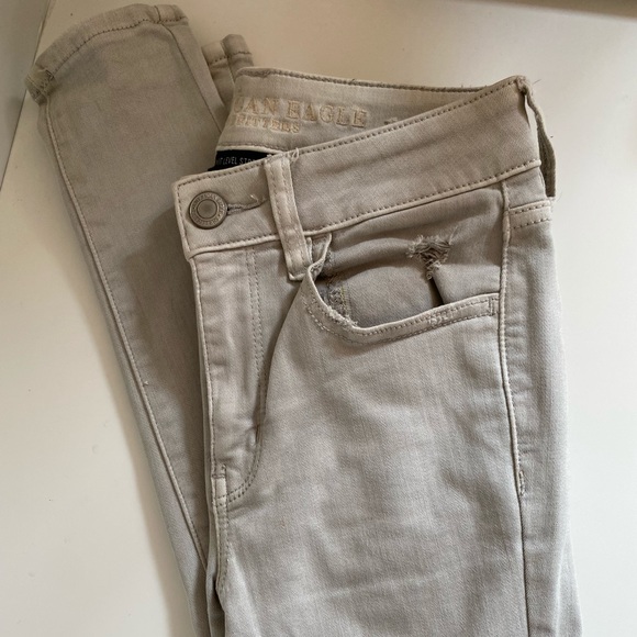 COPY - american eagle grey skinny ripped jeans - Picture 2 of 6